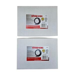 (2) Shop Vac Vacuum Hoses 1-1/4 Inch Diameter 4 Feet Length Set of 2 Hoses